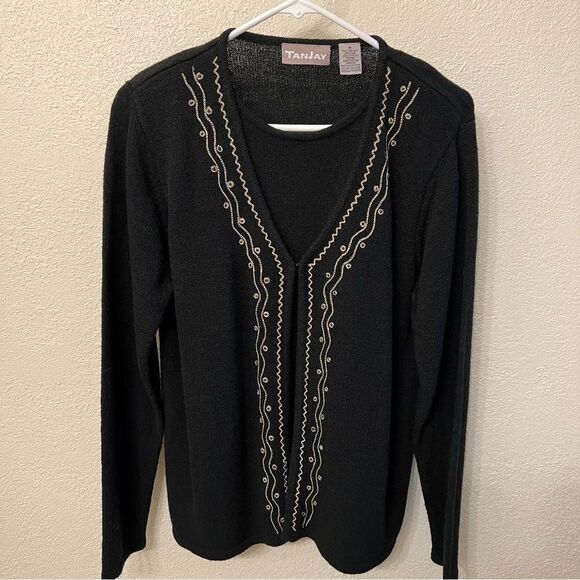 TanJay Long Sleeve Layered Cardigan Sweater Size Medium - Picture 1 of 5